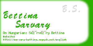 bettina sarvary business card